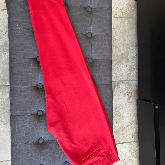 Cynthia Rowley Pia Ankle Pants Red - Picture 6 of 9